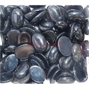 Кабошоны 13x18 овальные из черного агата