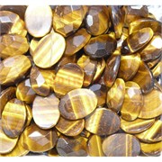 Кабошоны 13x18 граненые из тигрового глаза
