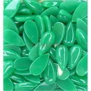 Кабошоны 15x30 капля из зеленого халцедона