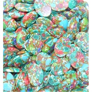 Кабошоны 18x25 овал из цветной мозаики