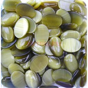Кабошоны 18x25 овал из желтого кошачьего глаза