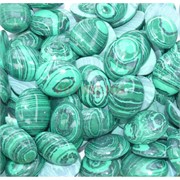 Кабошоны 20x25 овал из малахита