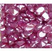 Кабошоны граненые 12x16 из сиреневого стекла