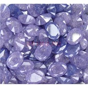 Кабошоны граненые 12x16 из фиолетового стекла