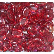 Кабошоны граненые 12x16 из красного стекла