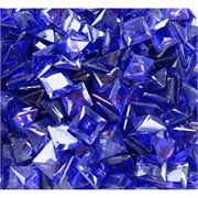 Кабошоны 10x10 квадратные из синего стекла