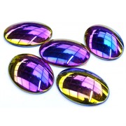 Плоские овальные кабошоны 5,5 см из цветного гематита