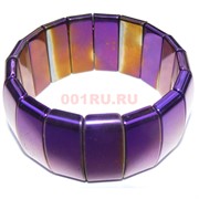 Браслет 2,5x0,2 см из гематита фиолетового