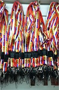 Подвеска для бейджика Россия триколор 12 шт/упаковка