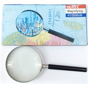 Лупа Glass Magnifying 100 мм с металлическим ободком 120 шт/кор