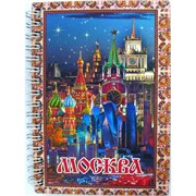 Блокнот Москва с деревянным корпусом 14 см