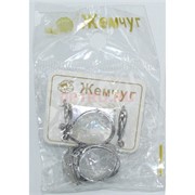 Набор 2-в-1 сережки и кольцо (Г-1008) из горного хрусталя