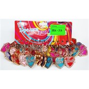 Брелок пластмассовый (HK-33) сердце Love цветное 120 шт/блок