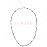 Бусы 45 см из сапфира (размер бусин 0,3x0,3 см)