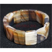 Браслет из агата 19x14 мм (серый коричневый)