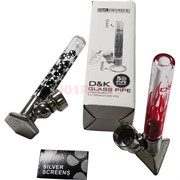 Трубка стеклянная D&K стоячая на металлической подставке