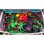 Осьминог игрушка резиновая цветная 20 шт/упаковка