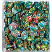 Кабошоны 12x16 овальные из цветной мозаики