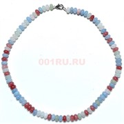 Бусы 45 см 8 мм из берилла (приплюснутая бусина)
