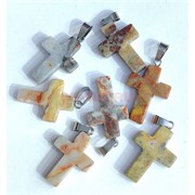 Крестики из желтой яшмы 2,5 см длина