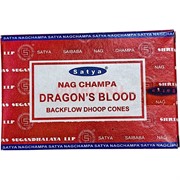Благовония конусы Satya Nag Champa Dragon's Blood 10 шт/упаковка