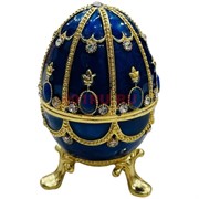 Яйцо шкатулка со стразами (4326) металлическая 7 см высота