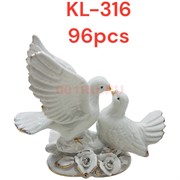 Голуби из фарфора (KL-316) парочка со стразами