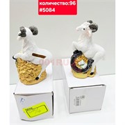 Фигурка из полистоуна копилка (5084) Баран Козел с подковой