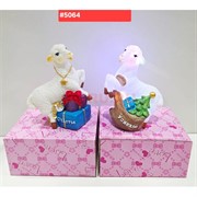 Фигурка из полистоуна светящийся (5064) Баран Козел с подарками