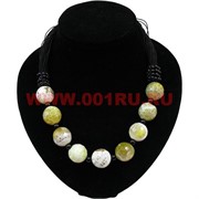 Бусы из салатового агата (граненный)