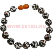 Браслет янтарный 10 мм (янтарные осколки в смоле)