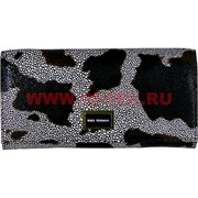 Кошелек кожаный большой на кнопке