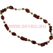Бусы из коричневого авантюрина 70 см оптом (россыпь+камень)