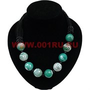 Бусы из зеленого агата (граненный)