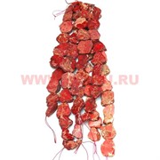 Нитка бусин варисцит красный цена за 1 нитку, натуральный камень