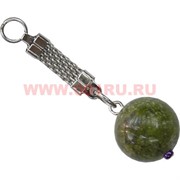 Брелок из зеленой яшмы 14 мм