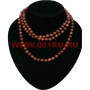 Бусы 125 см из коричневого авантюрина 8 мм