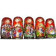 Матрешка семерка 23 см "Русские сказки" в ассортименте