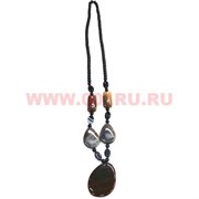 Подвеска из натурального камня 60 см сардоникс