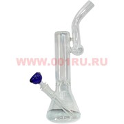 Бонг стеклянный (5мм) BL-33 белый прозрачный 33 см