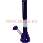 Бонг стеклянный (5мм) GB-213 сиинй прозрачный 33,5 см