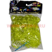 Резинки Loom Bands "гель толстые лимонного цвета" 600 шт, цена за 12 уп