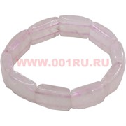 Браслет из розового кварца с крупными сегментами