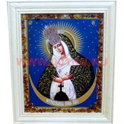 Картина из янтаря "Икона" в простой раме 23х32, лики в ассортименте