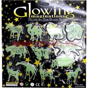 Фосфорецирующие липучки на потолок "Звери"