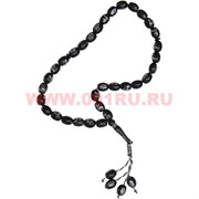 Четки мусульманские черные 33 бусины 12 шт/упаковка (CT-1202)