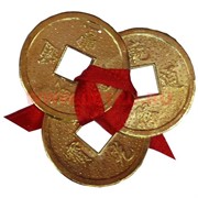 Три монеты для кошелька золотые 22 мм