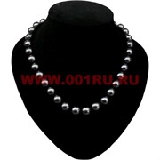 Бусы из жемчуга "майорка" шар 12 мм черные