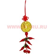 Подвеска Фэншуй "монета с перцами" 10 шт/связка