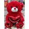 Медведь с сердцем с пайетками 12 шт/уп мягкая игрушка - фото 128515